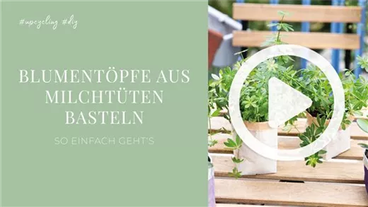 Blumentöpfe aus Milchtüten basteln