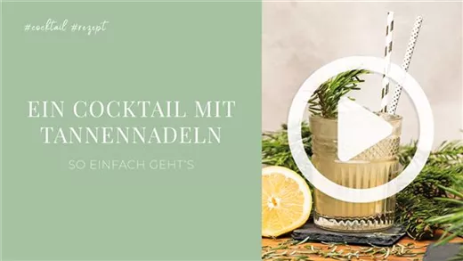 Ein Cocktail mit Tannennadeln Ein Cocktail mit Tannennadeln