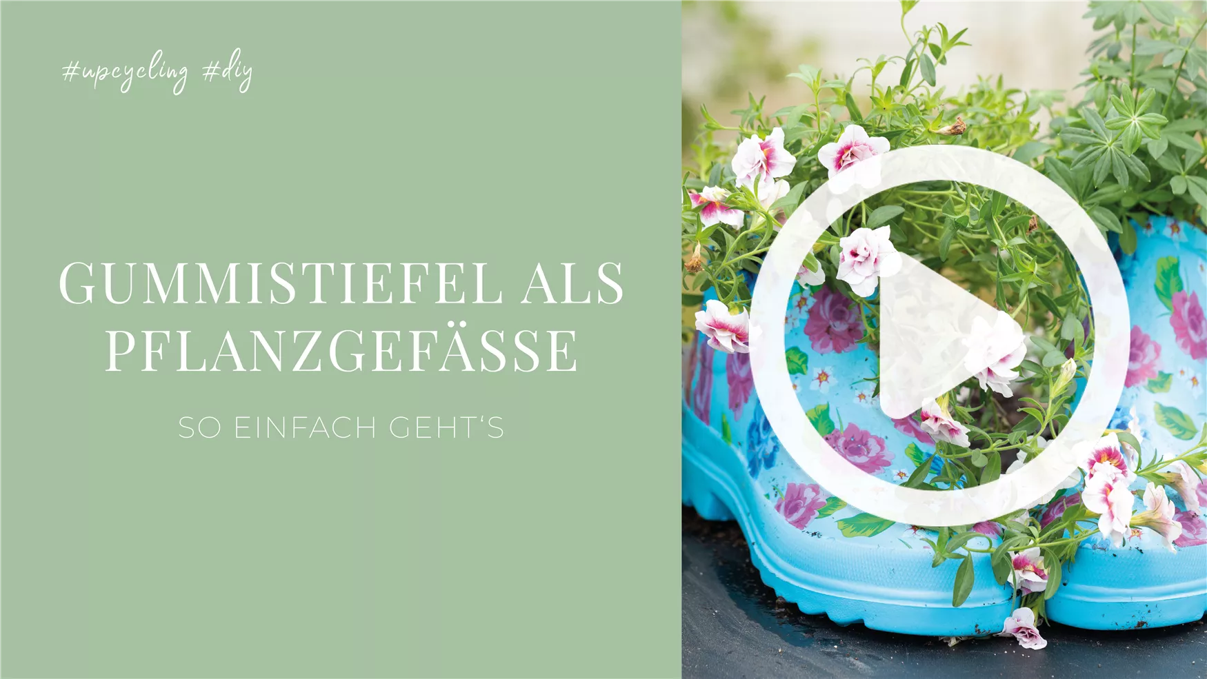 Gummistiefel als Pflanzgefäße Gummistiefel als Pflanzgefäße