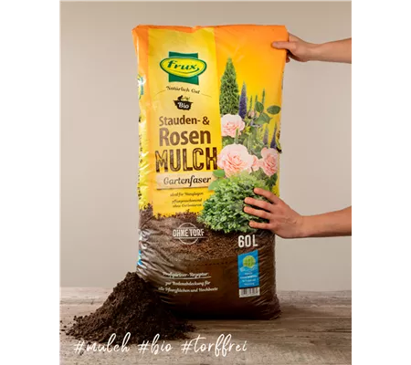 Frux Bio Stauden- & Rosenmulch – Gartenfaser -torffrei-