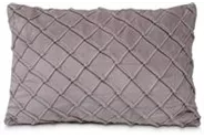 fleur ami MADELEINE - Ribbed Cotton Velvet Diamond Pattern Pillow