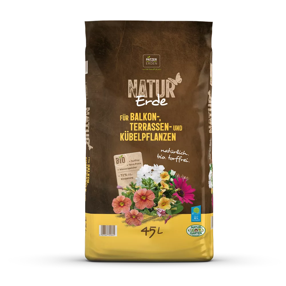 NATUR Erde für Balkon-, Terrassen- und Kübelpflanzen NATUR Erde für Balkon-, Terrassen- und Kübelpflanzen