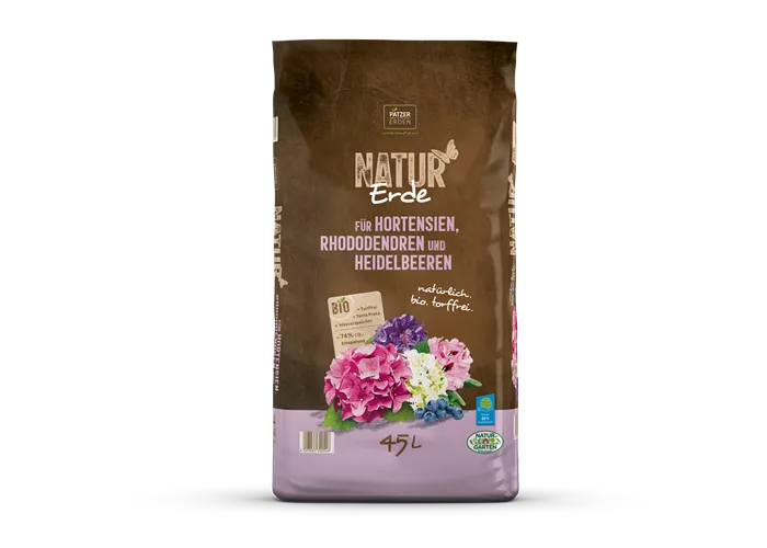 NATUR Erde für Hortensien, Rhododendren und Heidelbeeren NATUR Erde für Hortensien, Rhododendren und Heidelbeeren